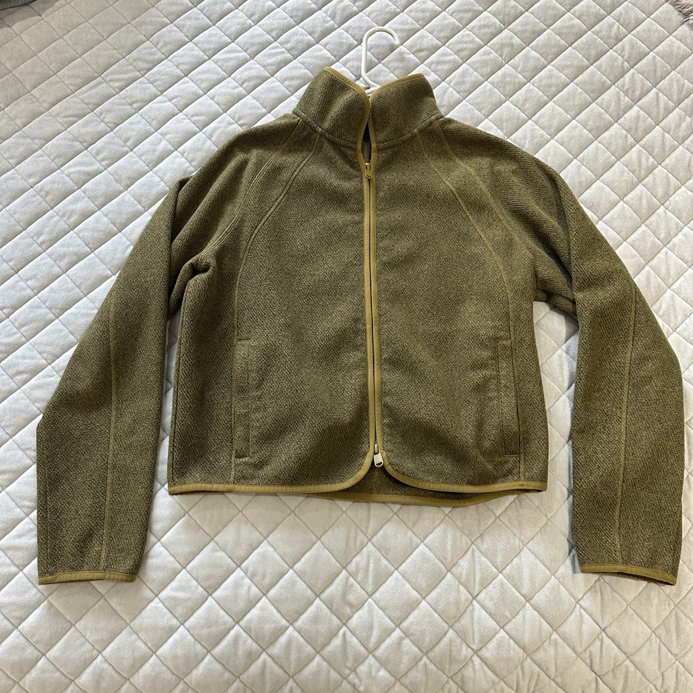 Athleta Olive Teddy Jacket